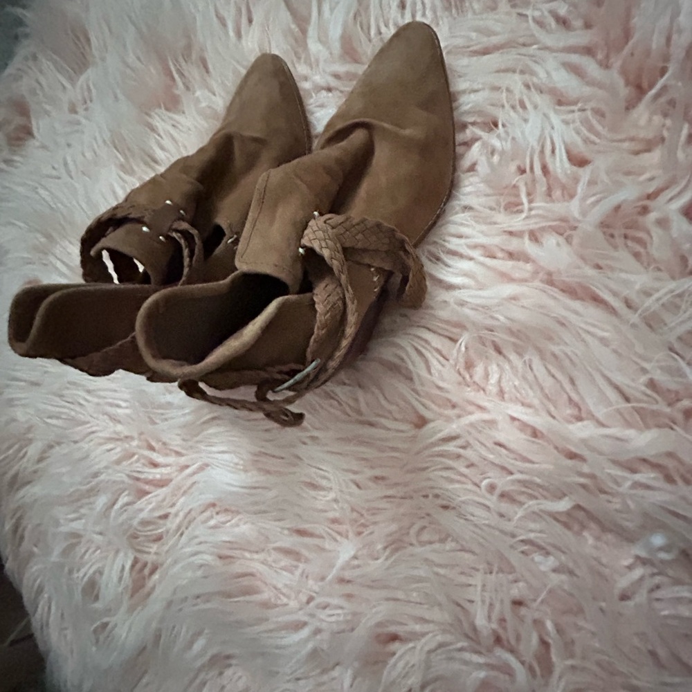 Brown Suede Ankle Boots